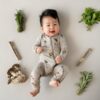 Kyte BABY Zippered Romper in Herbology