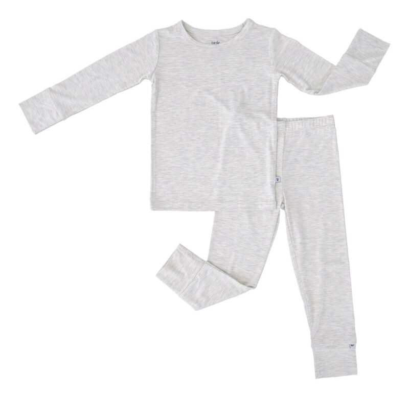 Heather Grey Bamboo Viscose Two-Piece Pajamas