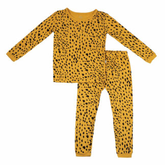 Kyte BABY Toddler Pajama Set in Marigold Cheetah