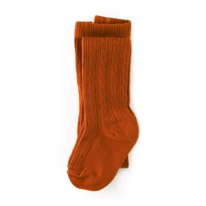 Little Stocking Co Pumpkin Spice Cable Knit Tights