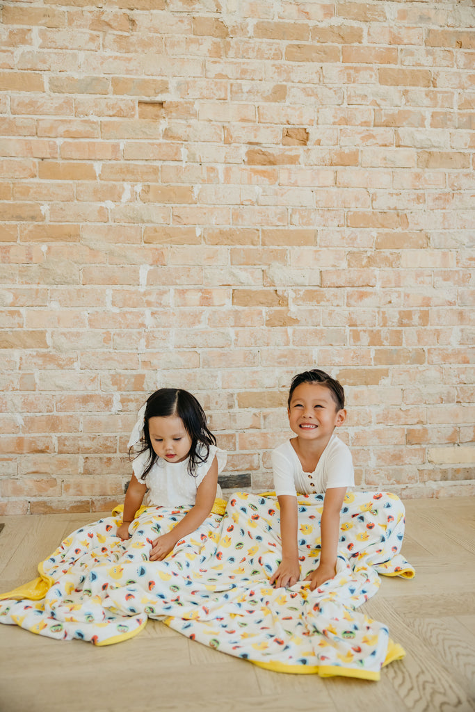 Sesame Scribbles 3-Layer Jumbo Quilt from Copper Pearl