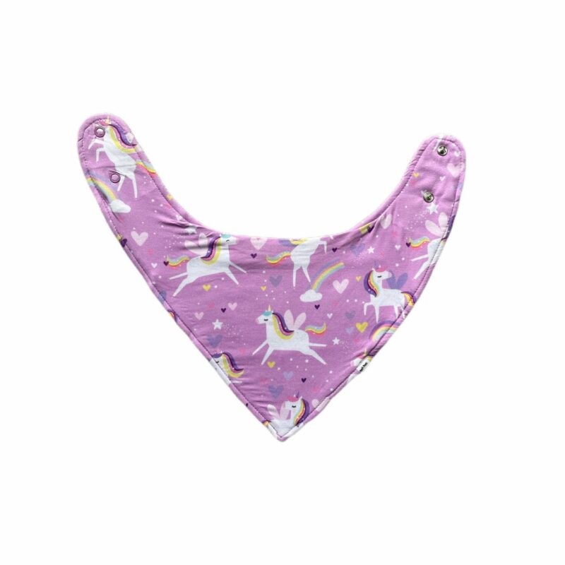 Little Sleepies Sienna's Unicorns Bamboo Viscose Bandana Bib