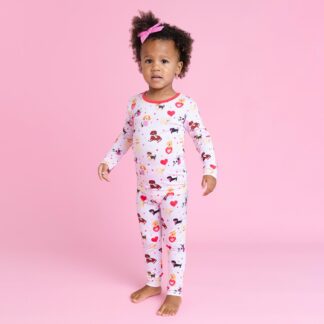 macaron+me LuvPups Bamboo Viscose Two-Piece Pajama Set