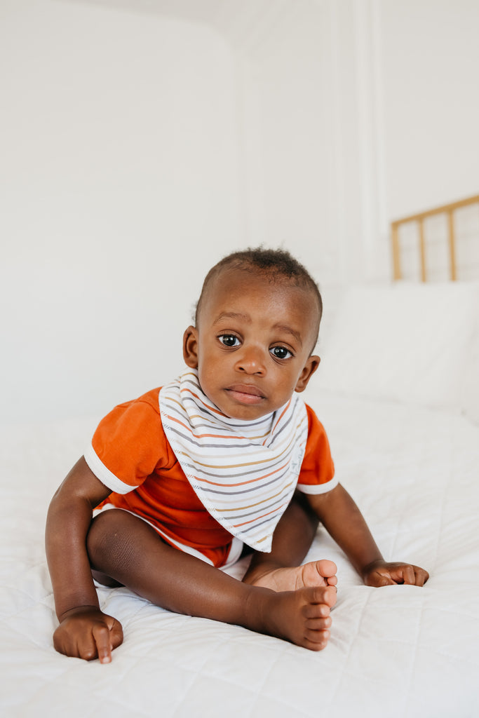 Copper Pearl Swift Bandana Bib Set 4-Pack part of our Woodland collection