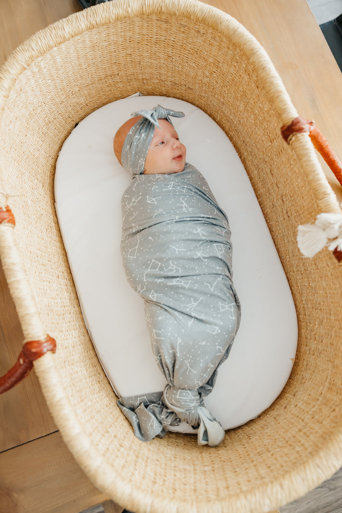 Astro Knit Swaddle Blanket made by Copper Pearl