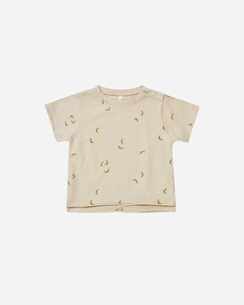 Rylee & Cru Raw Edge Tee in Bananas