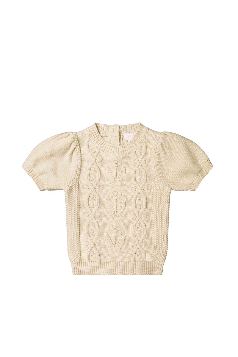 Vivienne Knitted Top in Berry Cloud