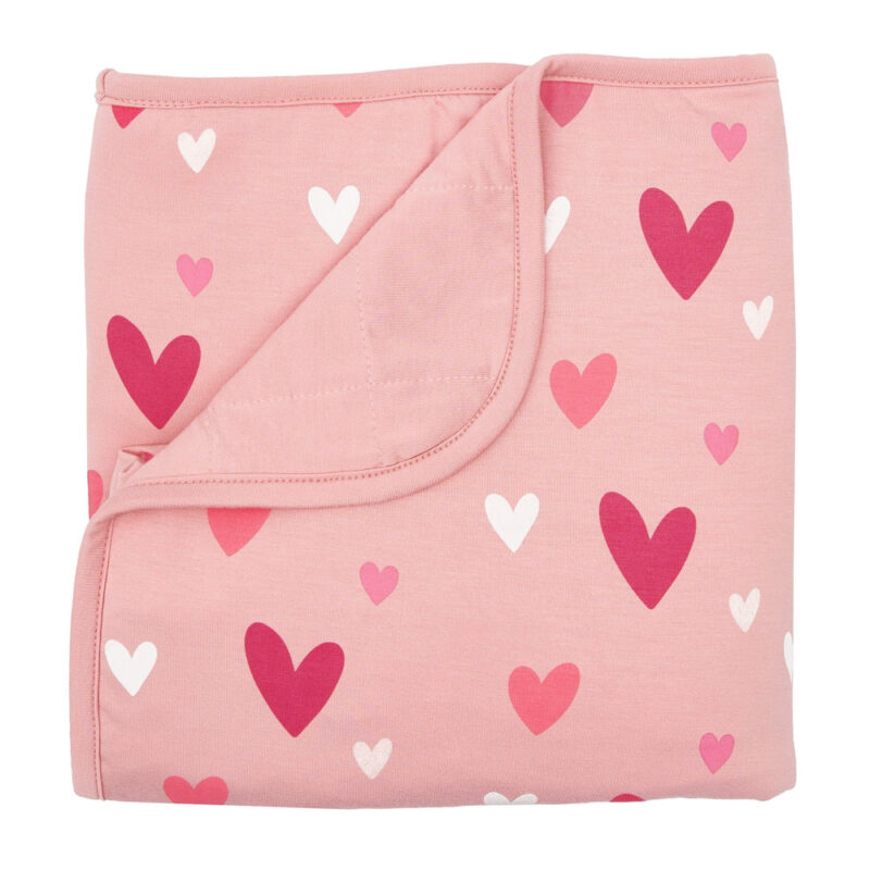 Kyte BABY Baby Blanket in Crepe Hearts