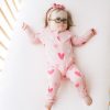 Zippered Romper in Crepe Hearts from Kyte BABY