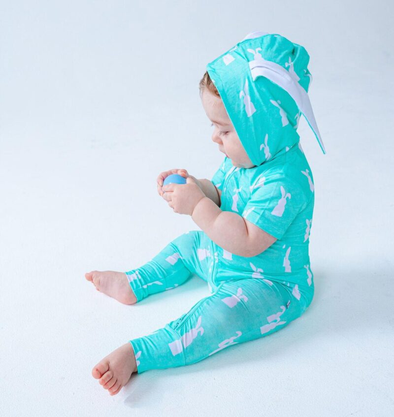 Simon Bamboo Viscose Hooded Romper from Birdie Bean