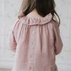 Organic Cotton Muslin Long Sleeve Top in Ash Pink from Jamie Kay