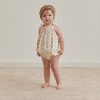 Quincy Mae Smocked Woven Romper in Daisy