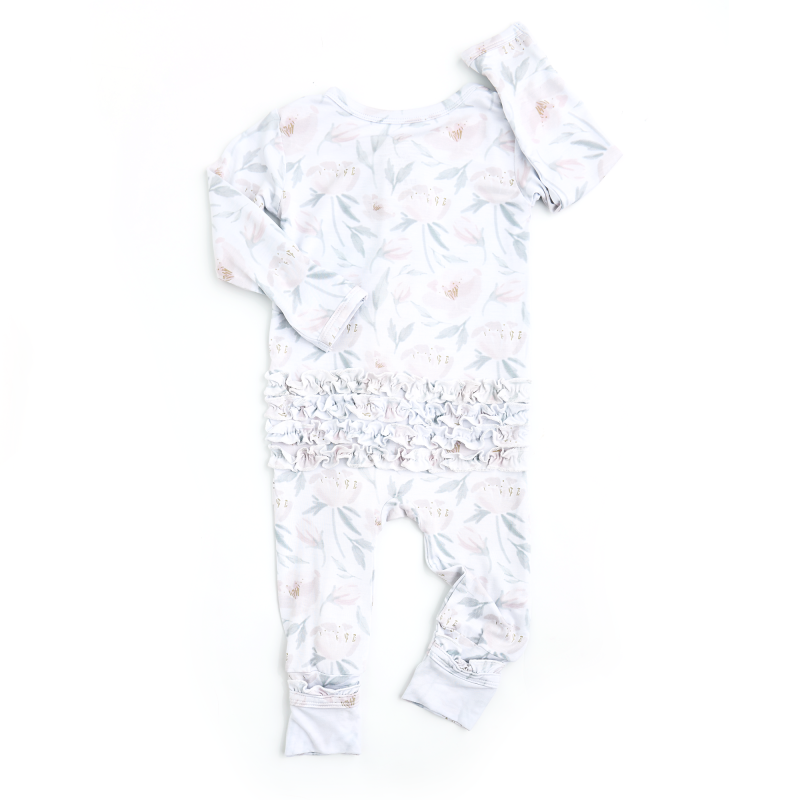 Shiloh Bamboo Viscose Ruffled Footie from Gigi and Max