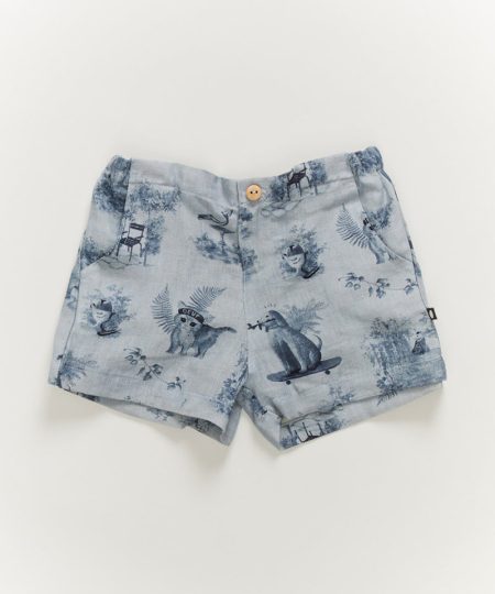 Oeuf Shorts in Toile De Jouy