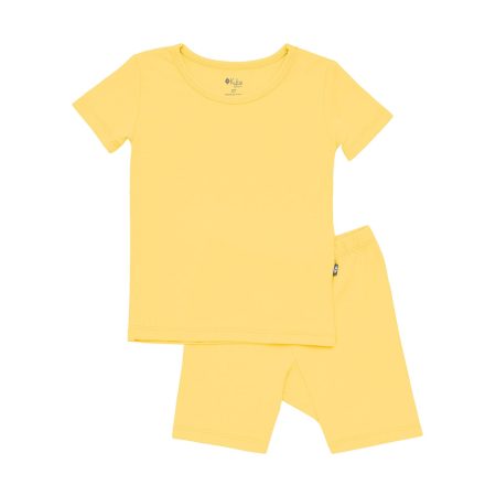 Kyte BABY Short Sleeve Toddler Pajama Set in Butter