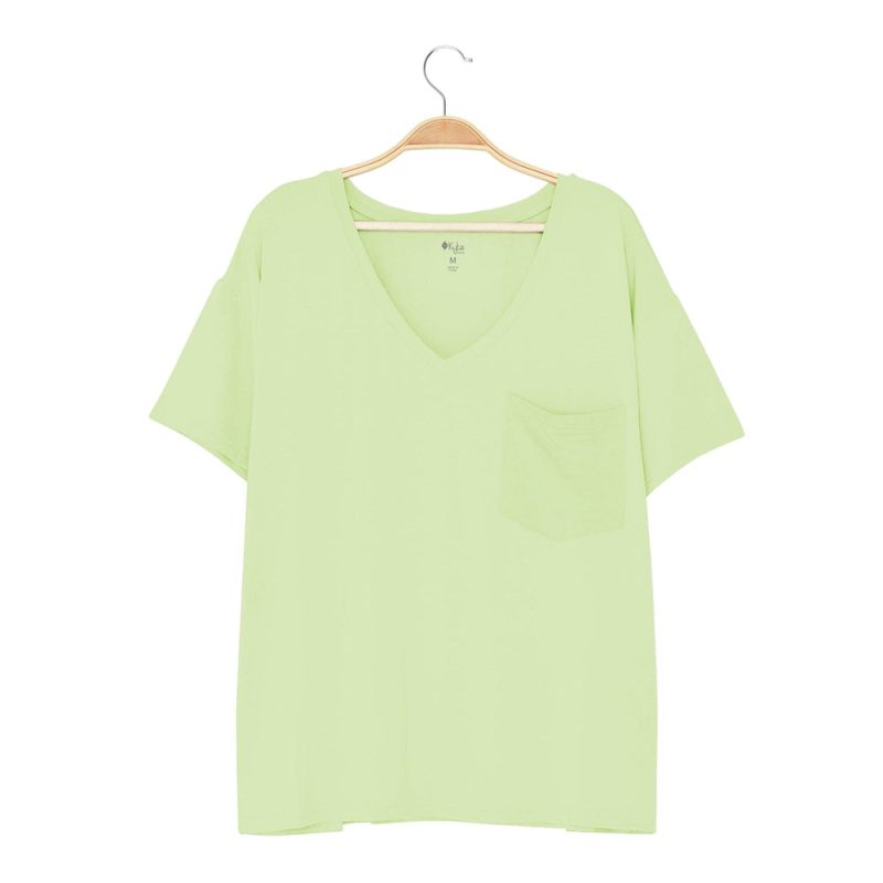 Women's V-Neck in Pistachio from Kyte BABY