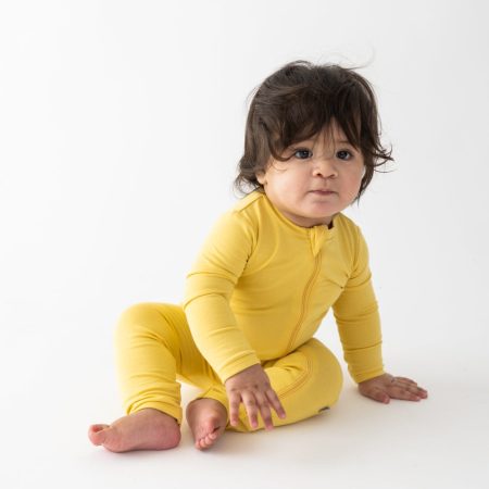 Kyte BABY Zippered Romper in Butter