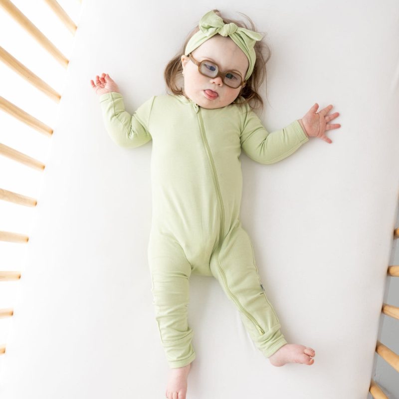 Kyte BABY Zippered Romper in Pistachio