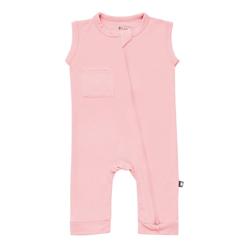 Kyte BABY Sleeveless Zippered Romper in Crepe