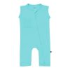 Kyte BABY Sleeveless Zippered Romper in Robin