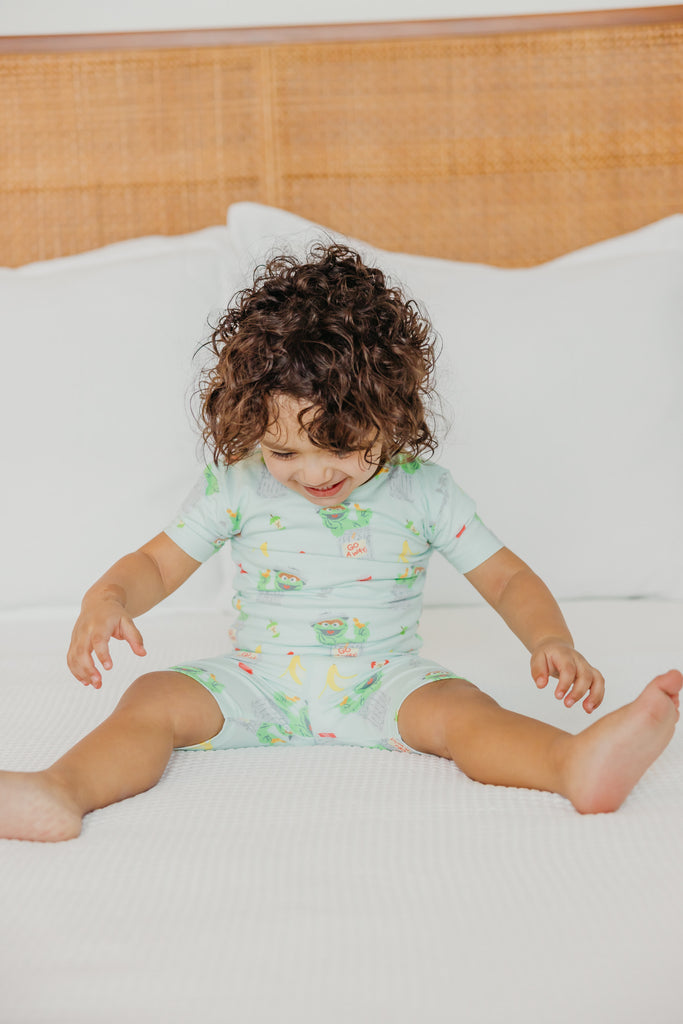 Oscar the Grouch Short Sleeve Pajama Set from Copper Pearl