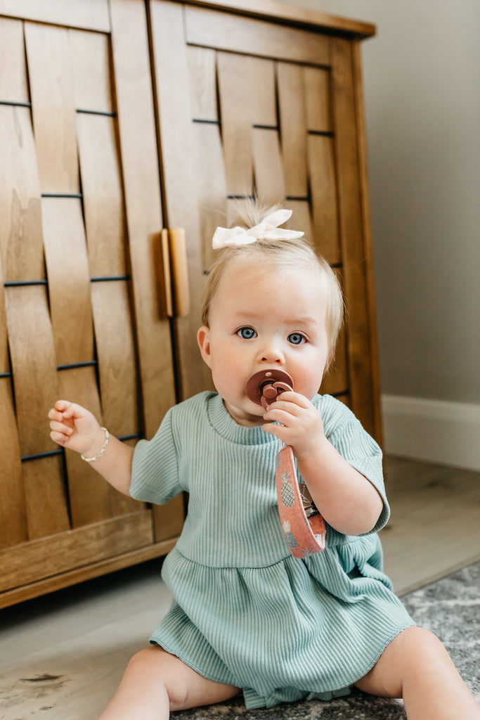 Copper Pearl Maui Binky Clip Set Baby Care
