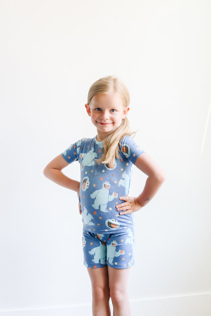 Cookie Monster Short Sleeve Pajama Set from Copper Pearl