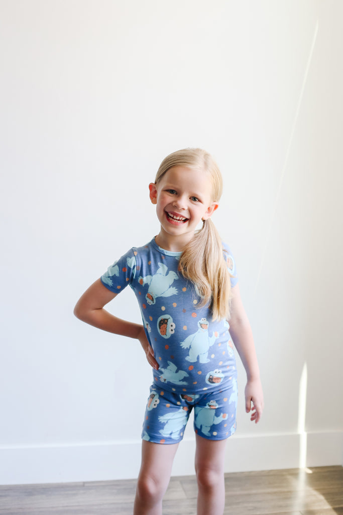 Cookie Monster Short Sleeve Pajama Set