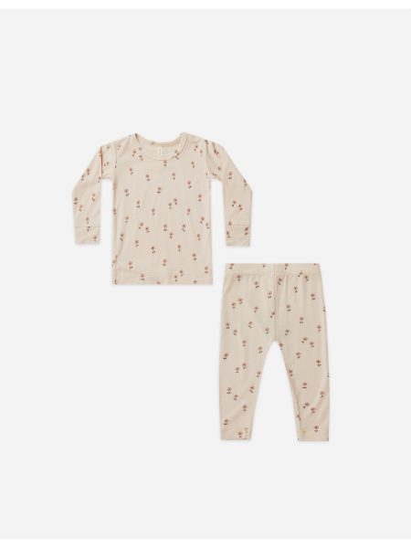Quincy Mae Bamboo Pajama Set In Lilac Fleur