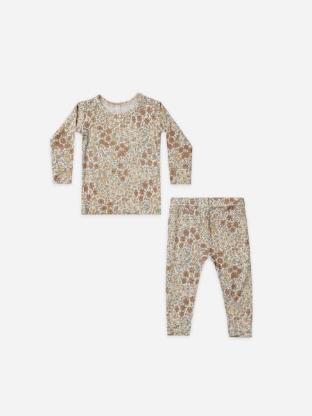 Quincy Mae Bamboo Pajama Set In Wildflowers