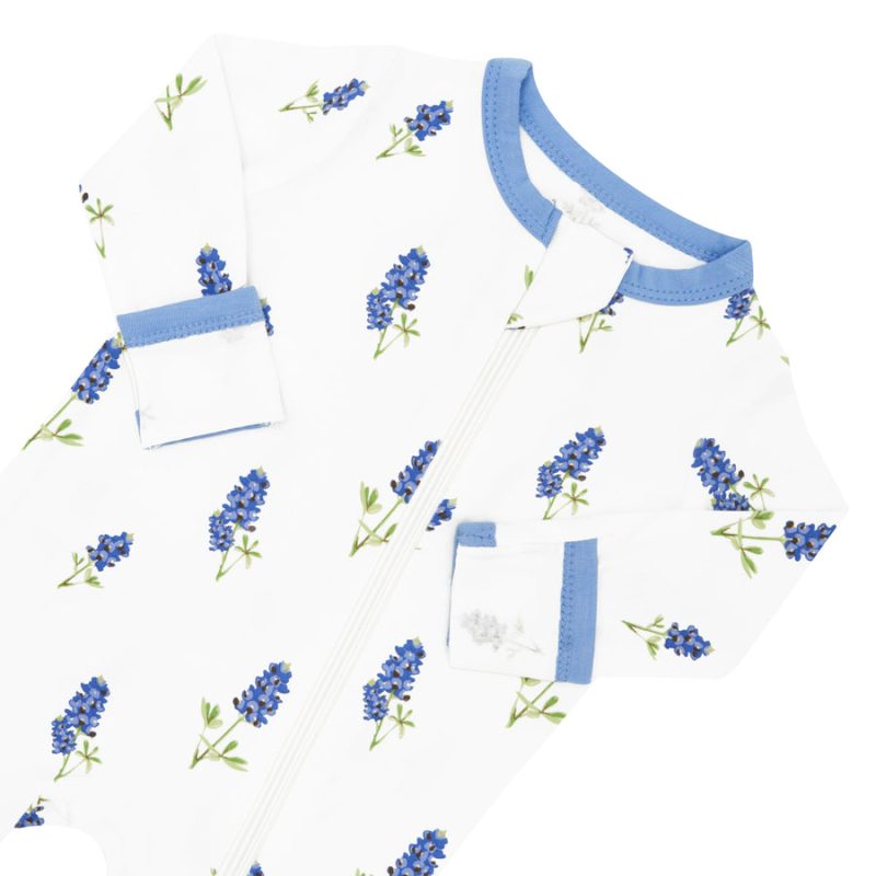 Zippered Romper in Periwinkle Bluebonnet