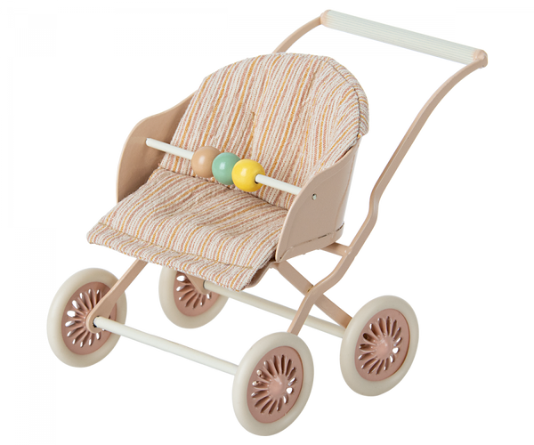 Stroller in Rose for Baby Mice made by Maileg