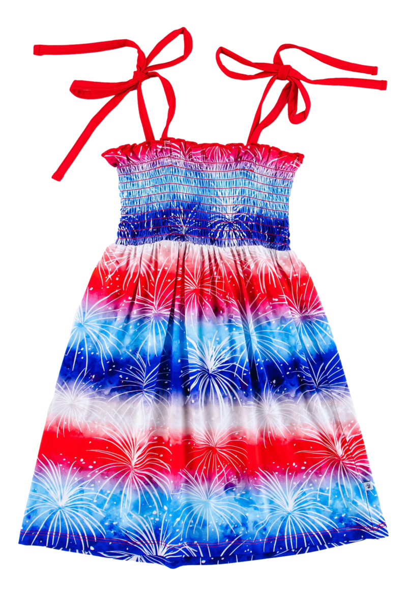 Indy Bamboo Viscose Smocked Birdie Dress available at Blossom