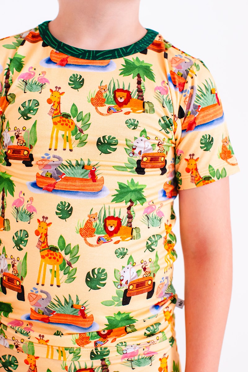 Leo Bamboo Viscose Short Sleeve and Shorts Pajama Set from Birdie Bean