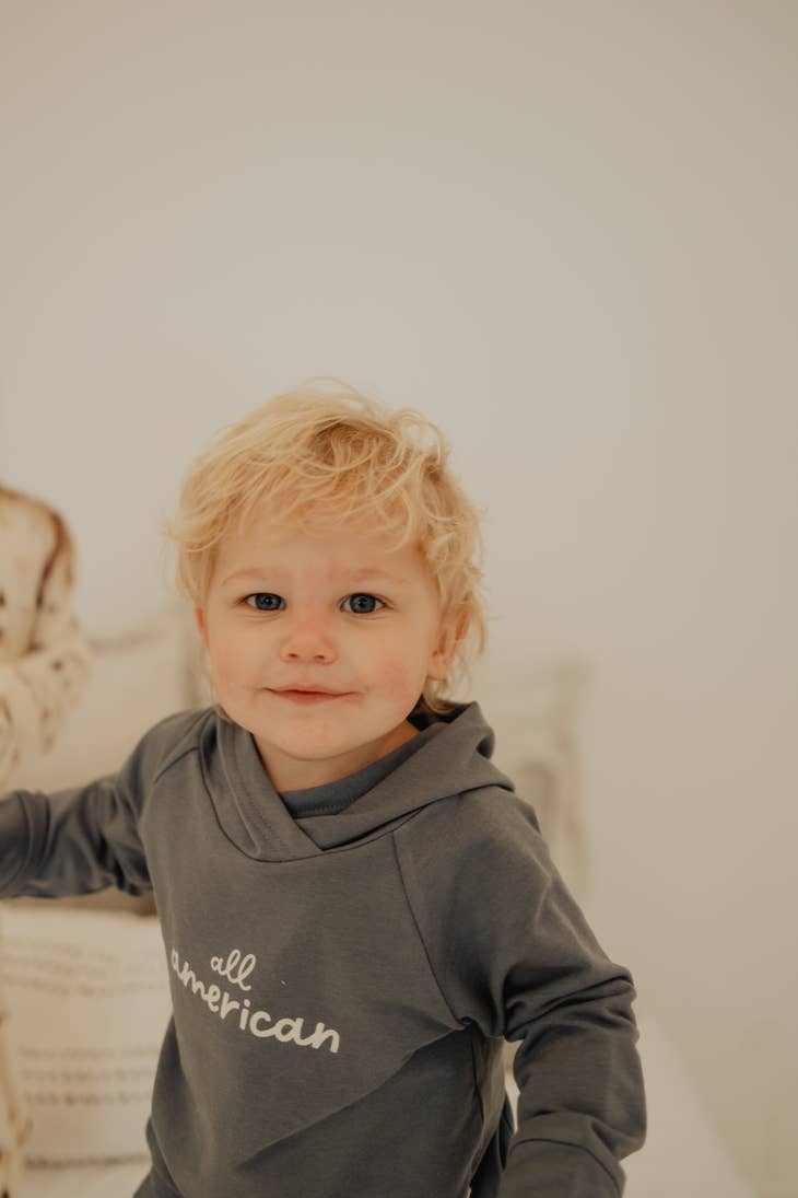 Raglan Hoodie in All American from Babysprouts