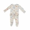 Angel Dear Soft Dinos Bamboo Viscose Ruffle Footie