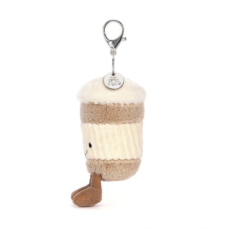 Amuseable Coffee-to-Go Bag Charm made by Jellycat