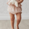 Organic Cotton Muslin Frill Bloomer in Misty Pink from Jamie Kay