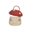 Olli Ella Rattan Red Mushroom Basket available at Blossom
