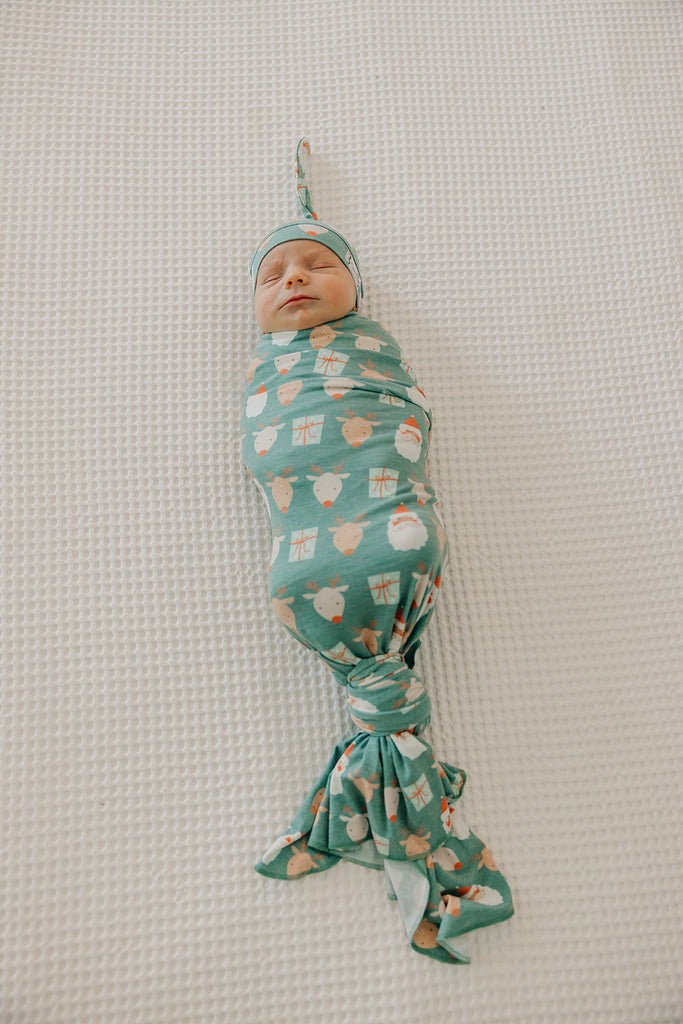 Prancer Knit Swaddle Blanket from Copper Pearl