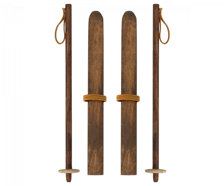 Maileg Ski And Ski Poles For Mum & Dad Mouse