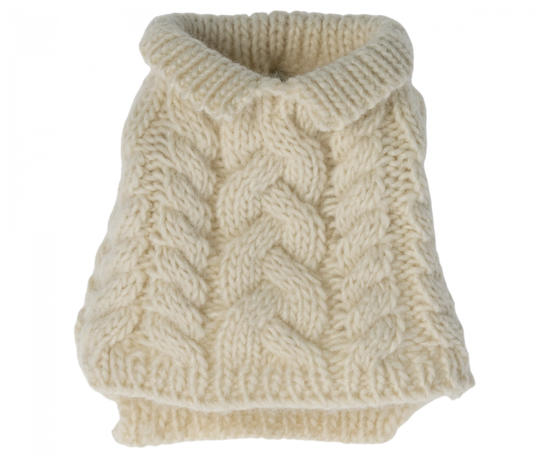 Maileg Puppy Supply Sweater In Off-White