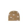 Jamie Kay Organic Cotton Reese Beanie in Bears Caramel Cream