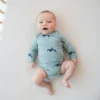 Kyte BABY Long Sleeve Bodysuit in Coastline