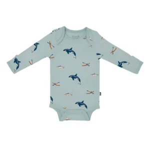 Kyte BABY Long Sleeve Bodysuit in Coastline