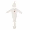 Kyte BABY Ribbed Knotted Gown with Hat Set in Oat 