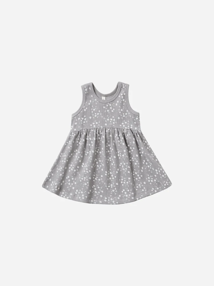 Quincy Mae Ribbed Tank Dress in Fleur