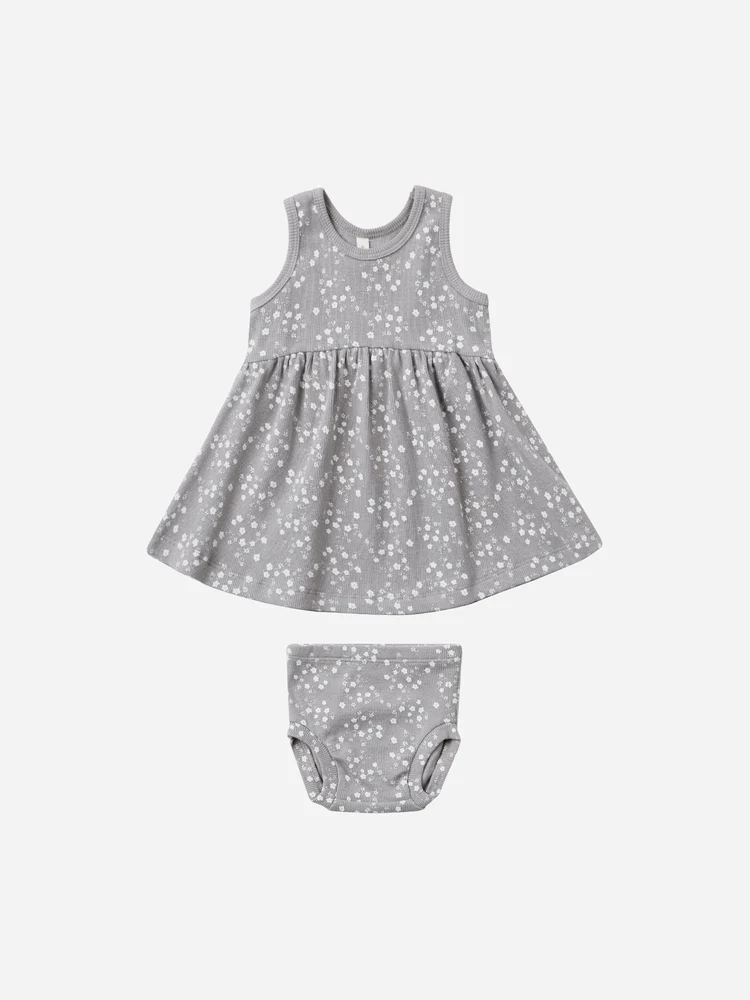 Quincy Mae Ribbed Tank Dress in Fleur