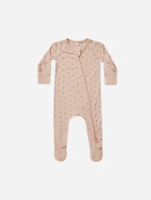 Quincy Mae Bamboo Zip Footie in Twinkle