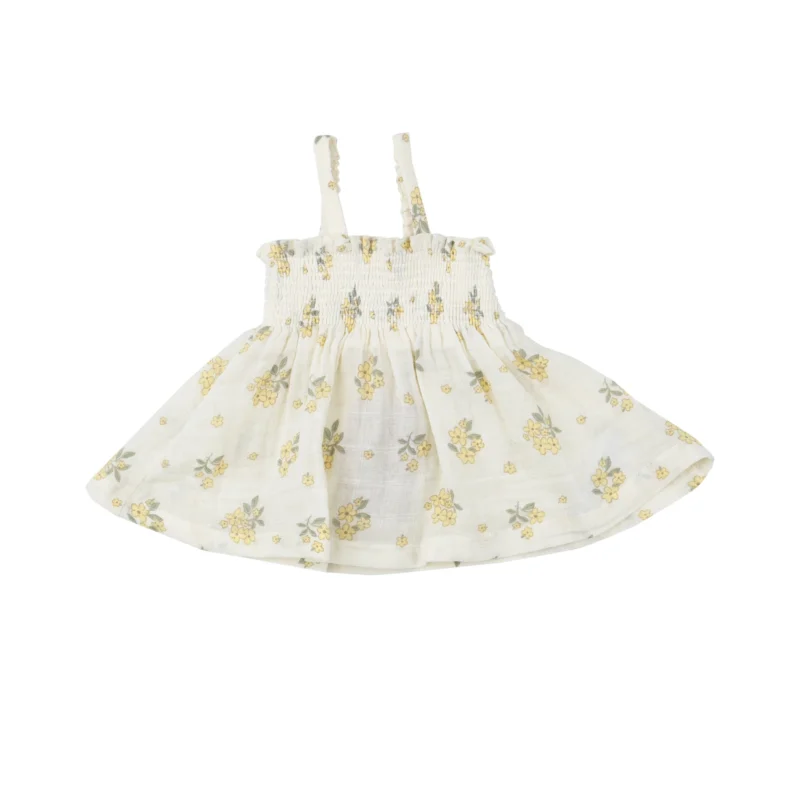 Angel Dear Buttercup Bouquets Muslin Smocked Top  & Bloomer Set